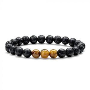 Golden Tiger & Lava Bracelet